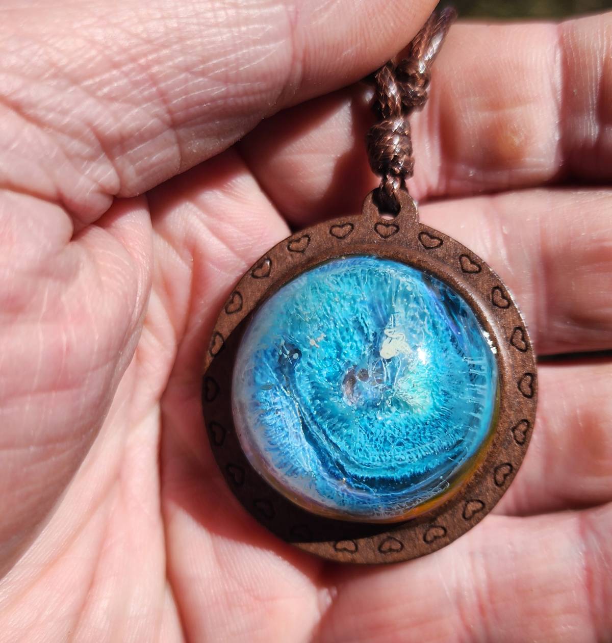 Pendentif cœur océan