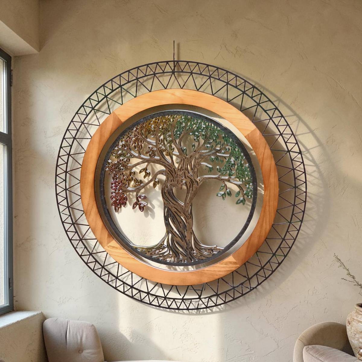 Décoration murale Arbre de Vie 80 cm   Style zen et nature